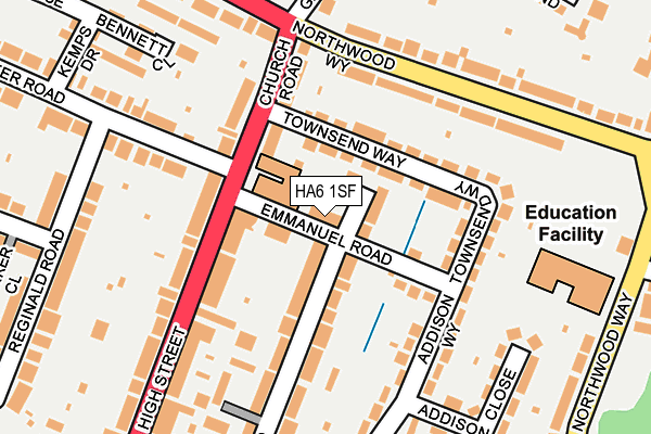 HA6 1SF map - OS OpenMap – Local (Ordnance Survey)