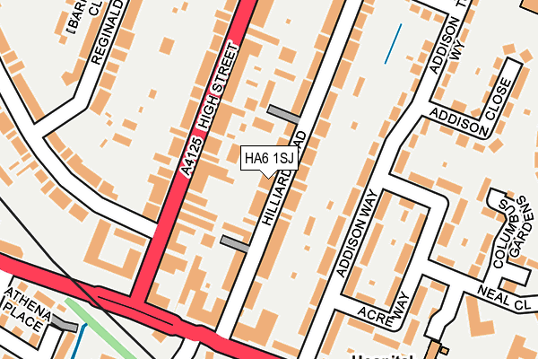 HA6 1SJ map - OS OpenMap – Local (Ordnance Survey)