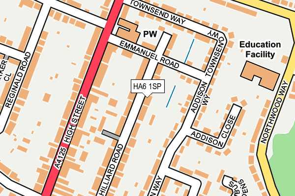 HA6 1SP map - OS OpenMap – Local (Ordnance Survey)