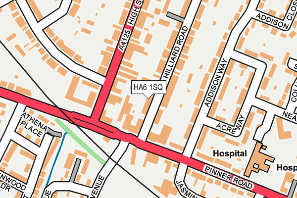 HA6 1SQ map - OS OpenMap – Local (Ordnance Survey)