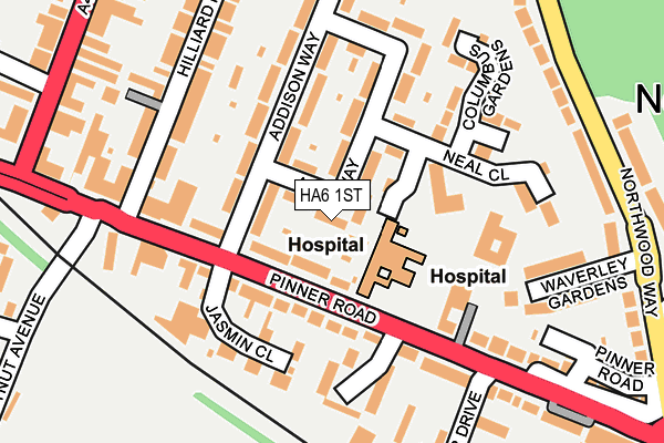 HA6 1ST map - OS OpenMap – Local (Ordnance Survey)