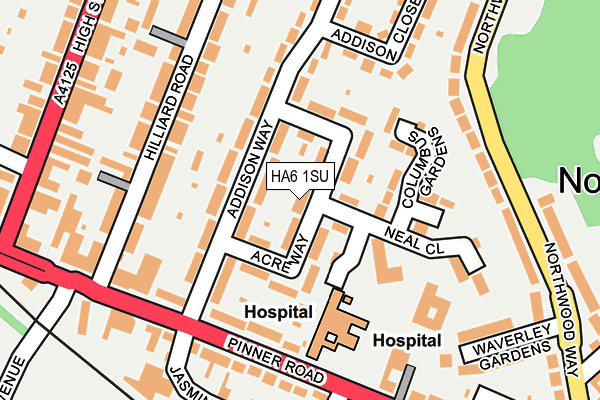 HA6 1SU map - OS OpenMap – Local (Ordnance Survey)