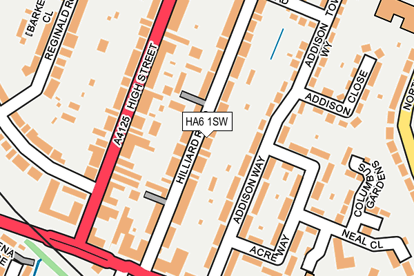 HA6 1SW map - OS OpenMap – Local (Ordnance Survey)