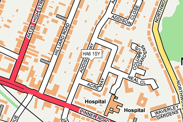 HA6 1SY map - OS OpenMap – Local (Ordnance Survey)