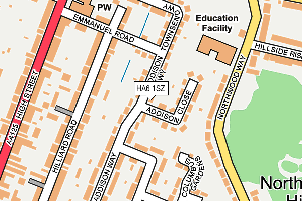 HA6 1SZ map - OS OpenMap – Local (Ordnance Survey)