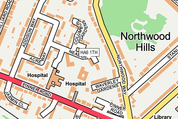 HA6 1TH map - OS OpenMap – Local (Ordnance Survey)