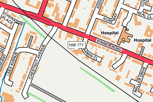 HA6 1TY map - OS OpenMap – Local (Ordnance Survey)