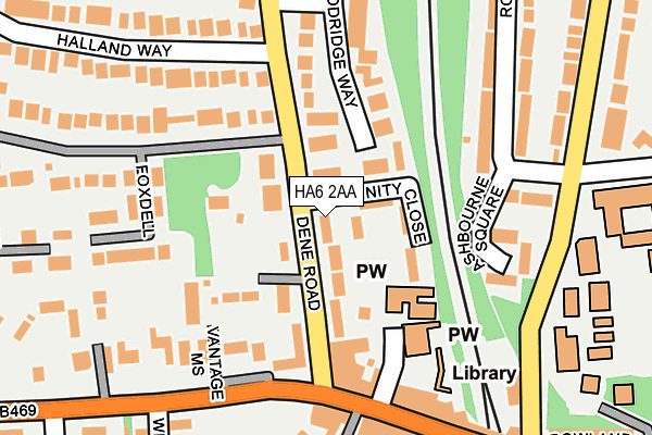 HA6 2AA map - OS OpenMap – Local (Ordnance Survey)