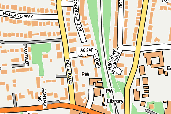 HA6 2AF map - OS OpenMap – Local (Ordnance Survey)
