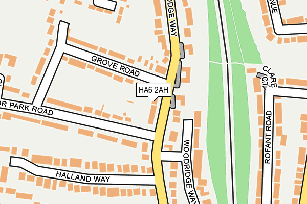 HA6 2AH map - OS OpenMap – Local (Ordnance Survey)