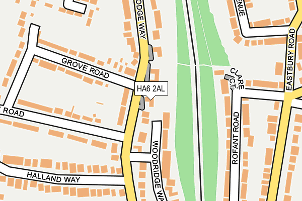 HA6 2AL map - OS OpenMap – Local (Ordnance Survey)