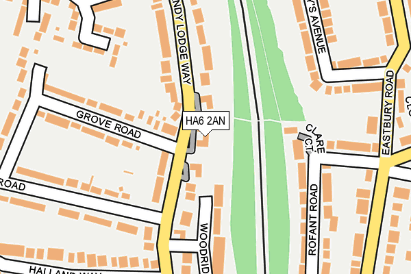 HA6 2AN map - OS OpenMap – Local (Ordnance Survey)