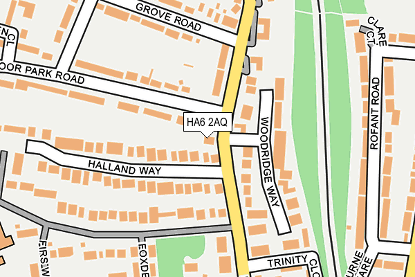 HA6 2AQ map - OS OpenMap – Local (Ordnance Survey)