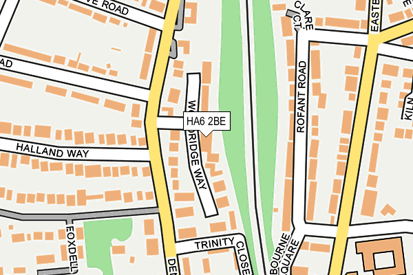 HA6 2BE map - OS OpenMap – Local (Ordnance Survey)
