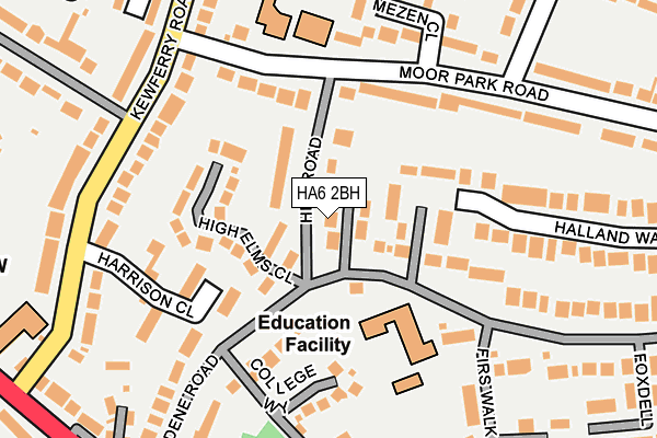 HA6 2BH map - OS OpenMap – Local (Ordnance Survey)