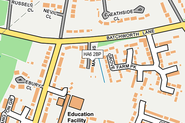 HA6 2BP map - OS OpenMap – Local (Ordnance Survey)