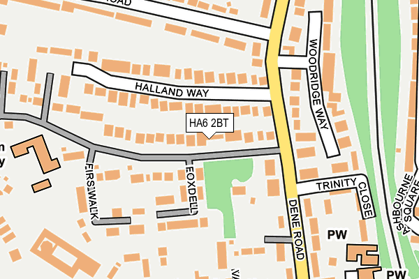 HA6 2BT map - OS OpenMap – Local (Ordnance Survey)