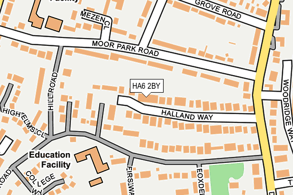 HA6 2BY map - OS OpenMap – Local (Ordnance Survey)