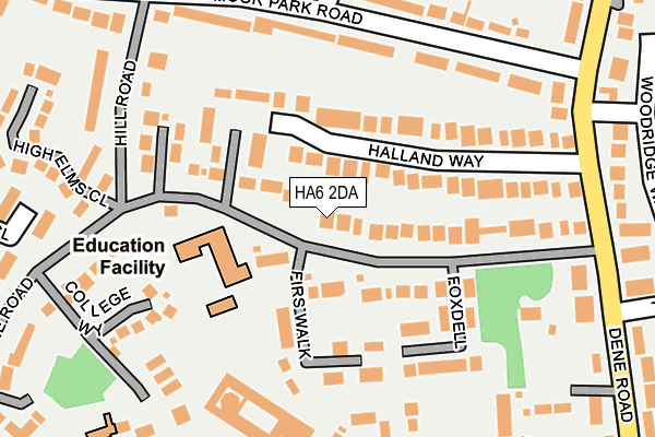 HA6 2DA map - OS OpenMap – Local (Ordnance Survey)