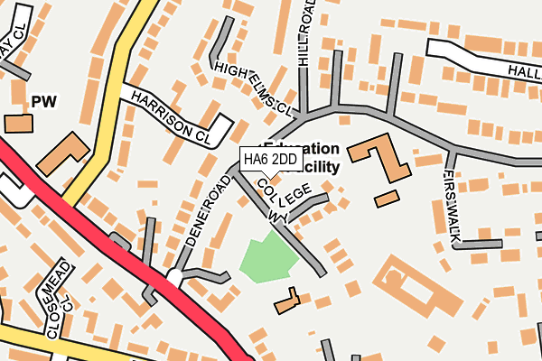 HA6 2DD map - OS OpenMap – Local (Ordnance Survey)