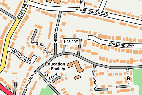 HA6 2DE map - OS OpenMap – Local (Ordnance Survey)