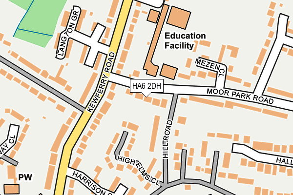 HA6 2DH map - OS OpenMap – Local (Ordnance Survey)