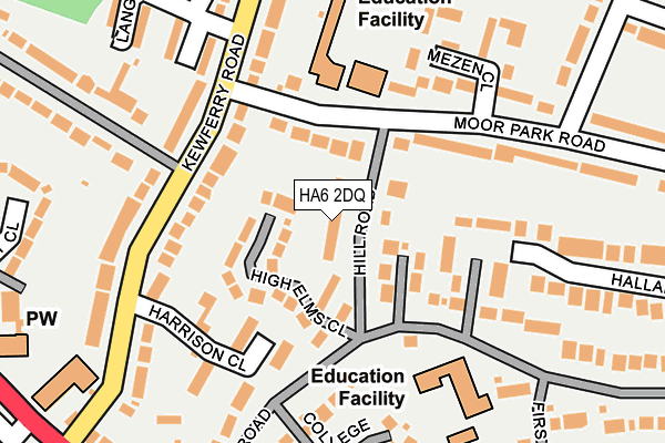 HA6 2DQ map - OS OpenMap – Local (Ordnance Survey)