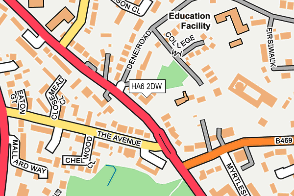 HA6 2DW map - OS OpenMap – Local (Ordnance Survey)