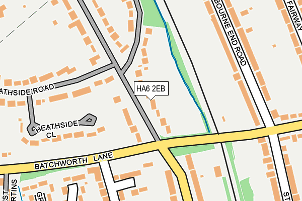 HA6 2EB map - OS OpenMap – Local (Ordnance Survey)