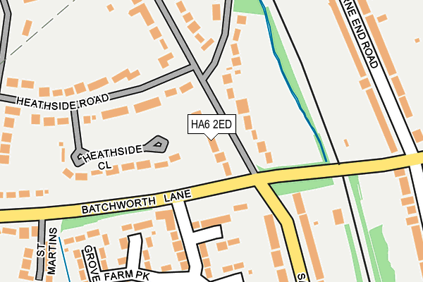 HA6 2ED map - OS OpenMap – Local (Ordnance Survey)