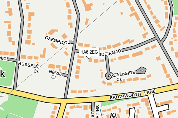 HA6 2EG map - OS OpenMap – Local (Ordnance Survey)