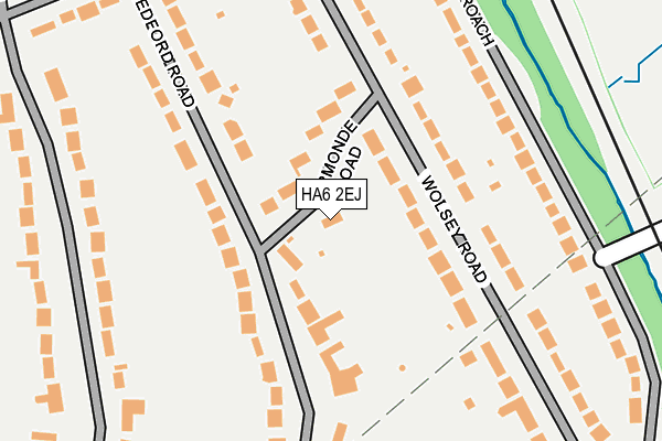 HA6 2EJ map - OS OpenMap – Local (Ordnance Survey)