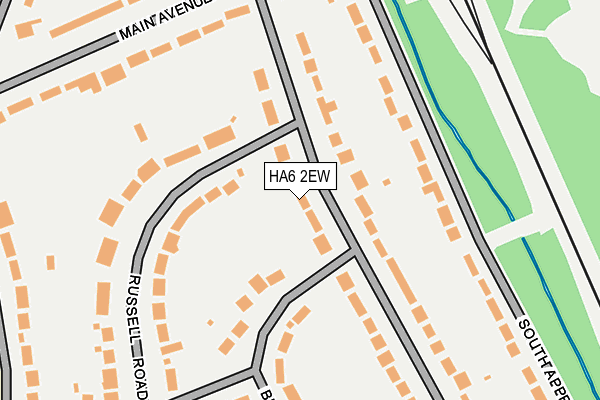 HA6 2EW map - OS OpenMap – Local (Ordnance Survey)