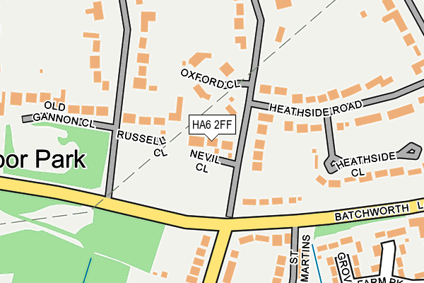 HA6 2FF map - OS OpenMap – Local (Ordnance Survey)