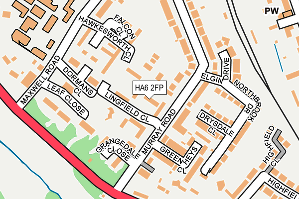 HA6 2FP map - OS OpenMap – Local (Ordnance Survey)