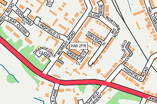 HA6 2FR map - OS OpenMap – Local (Ordnance Survey)