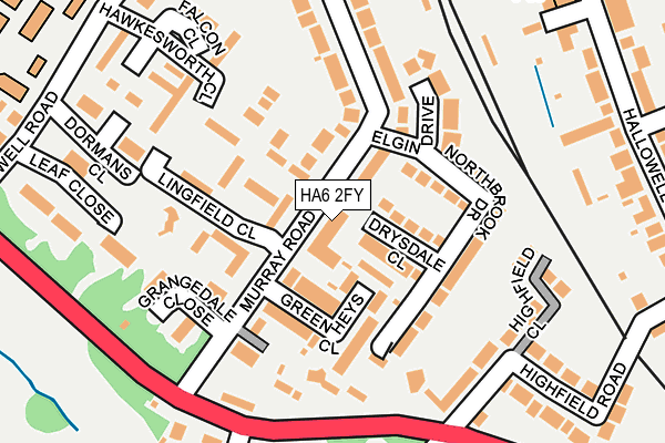 HA6 2FY map - OS OpenMap – Local (Ordnance Survey)