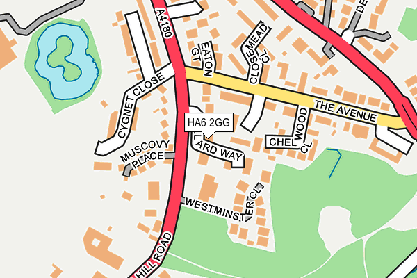 HA6 2GG map - OS OpenMap – Local (Ordnance Survey)