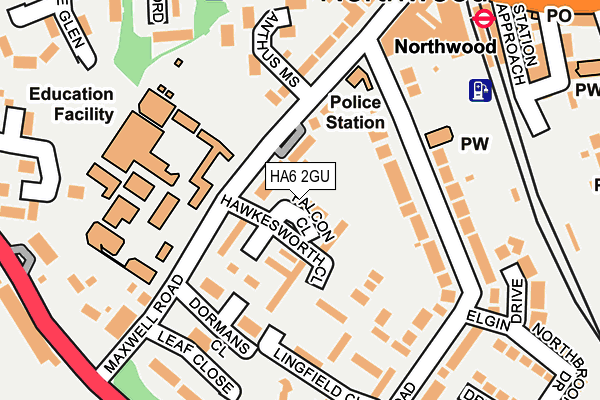 HA6 2GU map - OS OpenMap – Local (Ordnance Survey)
