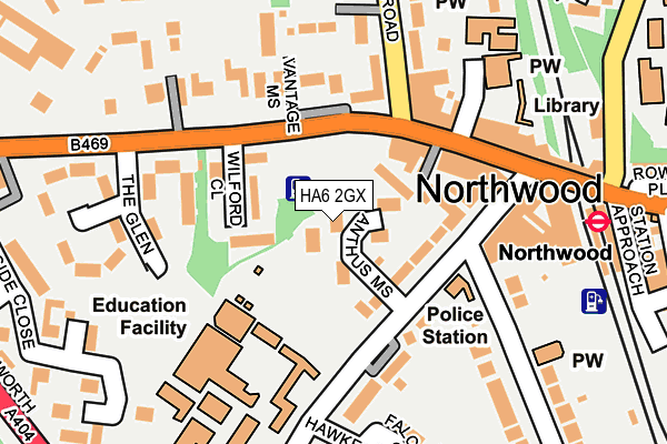 HA6 2GX map - OS OpenMap – Local (Ordnance Survey)