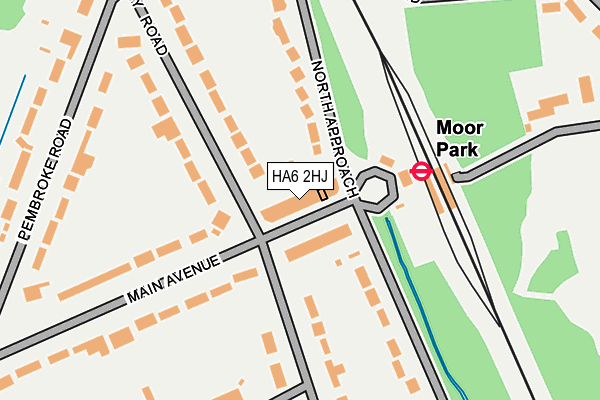 Map of ONLINEFOODSMOORPARK LTD at local scale