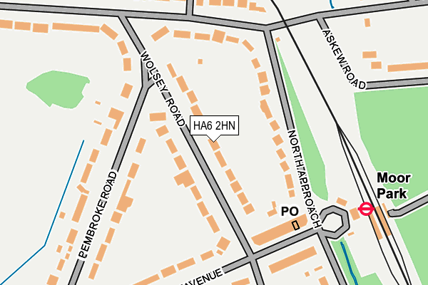 HA6 2HN map - OS OpenMap – Local (Ordnance Survey)