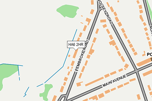 HA6 2HR map - OS OpenMap – Local (Ordnance Survey)
