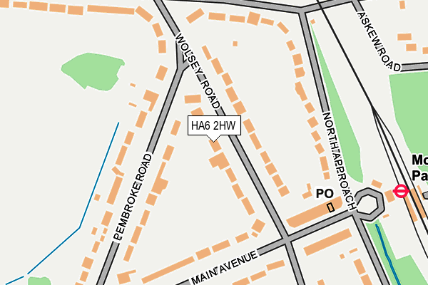 HA6 2HW map - OS OpenMap – Local (Ordnance Survey)