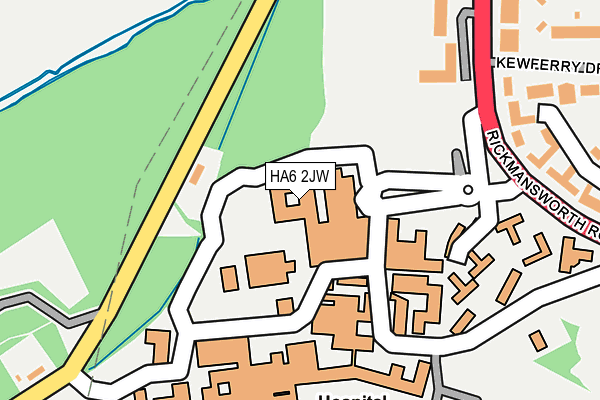 HA6 2JW map - OS OpenMap – Local (Ordnance Survey)