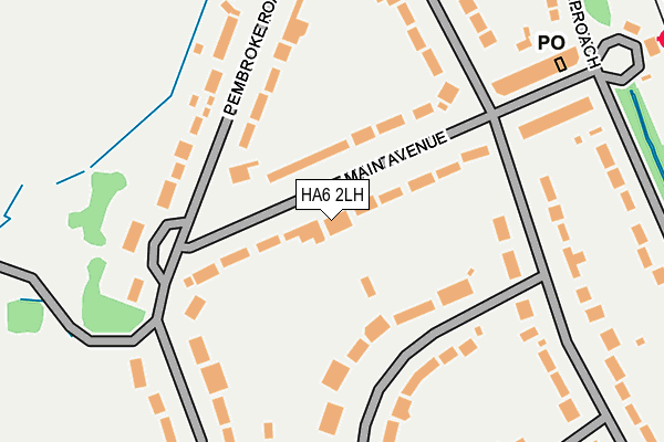 HA6 2LH map - OS OpenMap – Local (Ordnance Survey)
