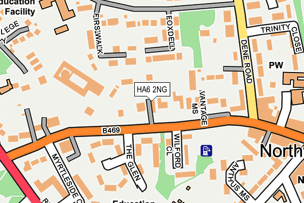HA6 2NG map - OS OpenMap – Local (Ordnance Survey)