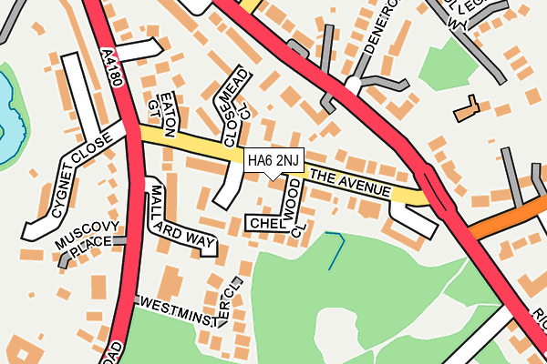 HA6 2NJ map - OS OpenMap – Local (Ordnance Survey)
