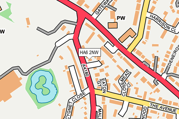 HA6 2NW map - OS OpenMap – Local (Ordnance Survey)