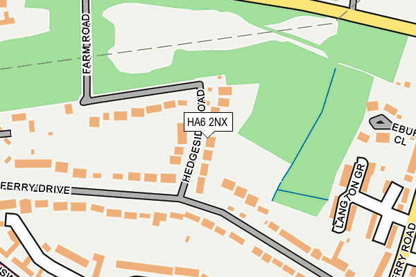 HA6 2NX map - OS OpenMap – Local (Ordnance Survey)